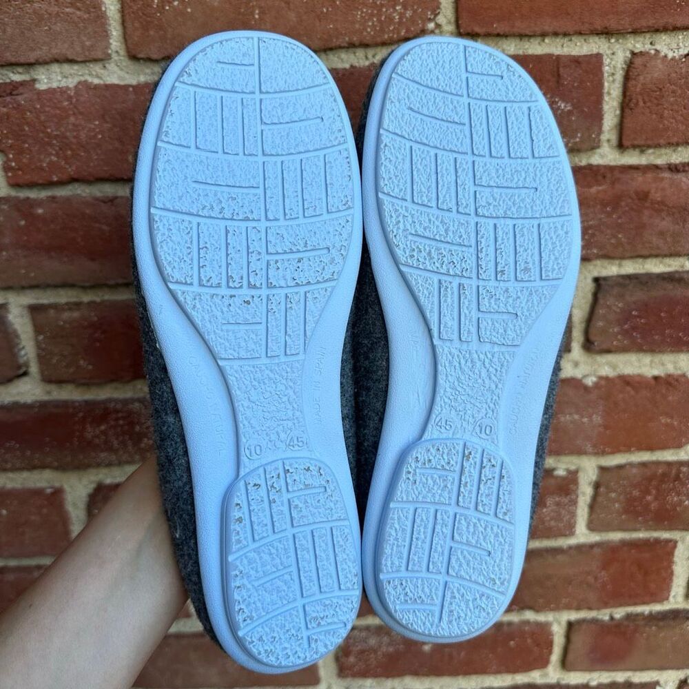 Clearwaters Comfort Slingback Slipper Clog Sherpa Lined Gray Blue EUR 45 NEW - Picture 10 of 11